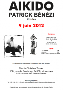 Stage aikido avec Patrick Bénézi le 9 juin 2012