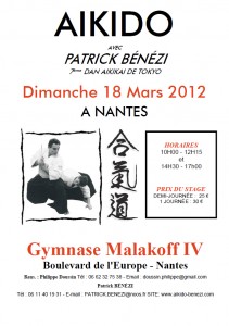 Stage aikido avec Patrick Bénézi le 18 mars 2012