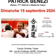 Stage avec Patrick Bénézi SHIHAN à Vincennes le dimanche 15 septembre 2024